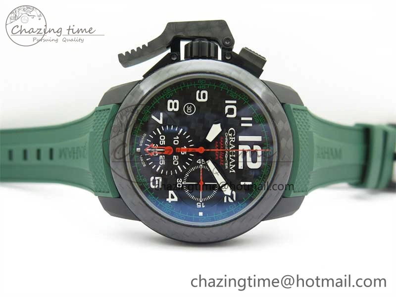 Sophisticated Chronofighter Superlight JKF 1:1 Best Edition on Green Rubber Strap A 6657