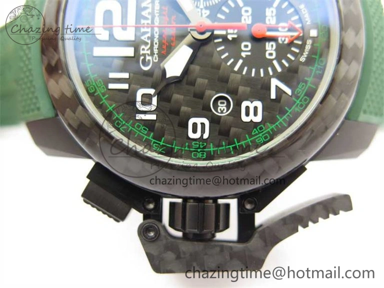 Sophisticated Chronofighter Superlight JKF 1:1 Best Edition on Green Rubber Strap A 6657