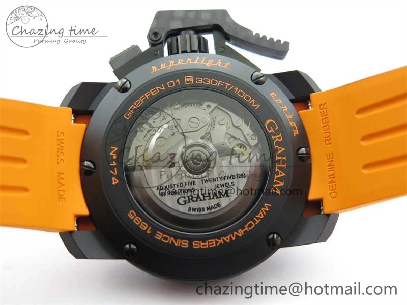 Chronofighter Superlight JKF 1:1 Best Edition on Orange Rubber Strap A TimelessDesign 6659