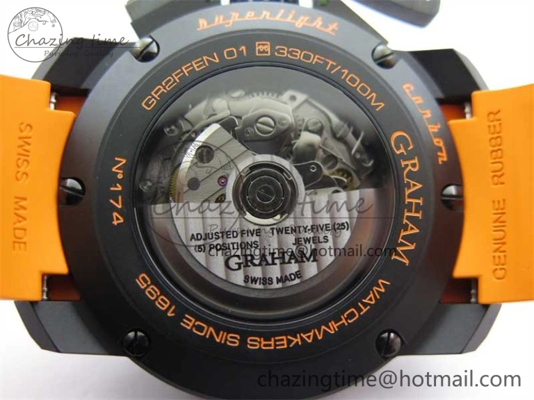 Chronofighter Superlight JKF 1:1 Best Edition on Orange Rubber Strap A TimelessDesign 6659