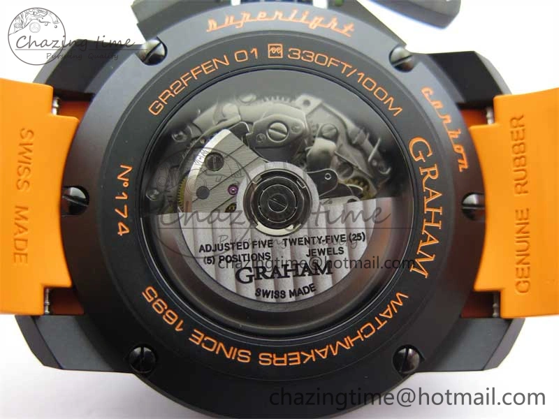 Chronofighter Superlight JKF 1:1 Best Edition on Orange Rubber Strap A TimelessDesign 6659