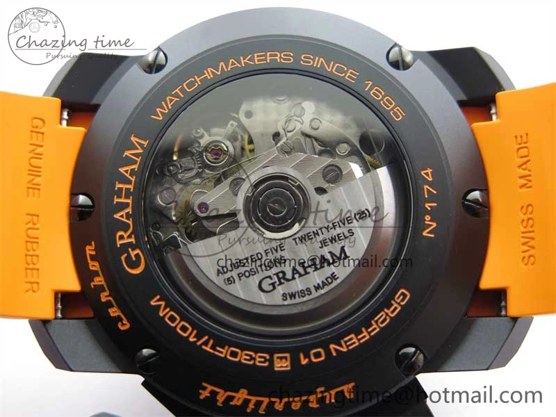 Chronofighter Superlight JKF 1:1 Best Edition on Orange Rubber Strap A TimelessDesign 6659