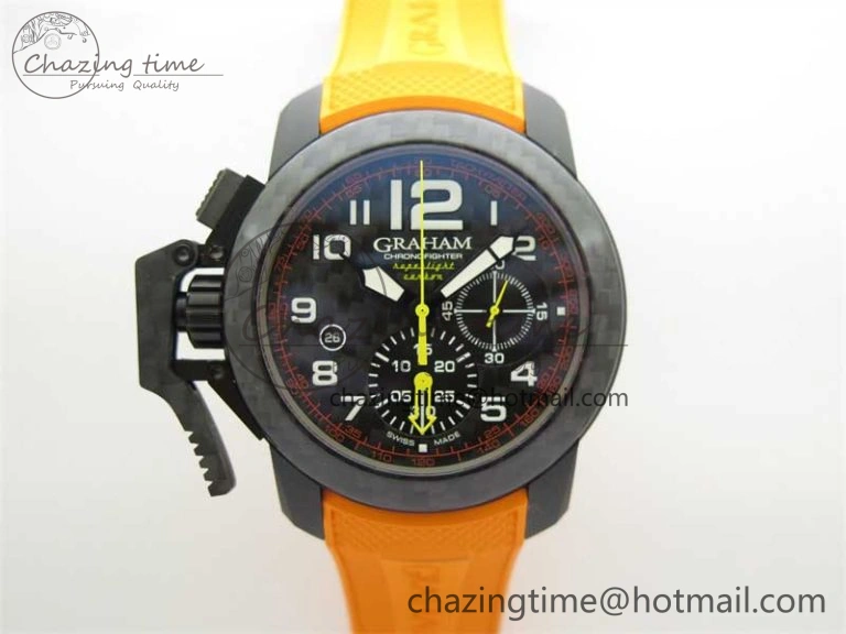 Chronofighter Superlight JKF 1:1 Best Edition on Orange Rubber Strap A TimelessDesign 6659