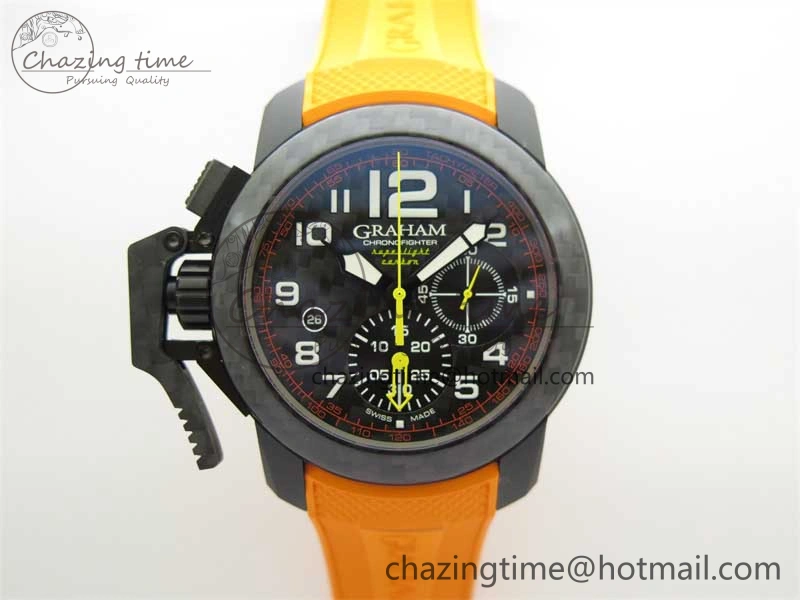 Chronofighter Superlight JKF 1:1 Best Edition on Orange Rubber Strap A TimelessDesign 6659