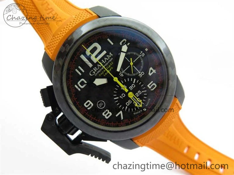 Chronofighter Superlight JKF 1:1 Best Edition on Orange Rubber Strap A TimelessDesign 6659