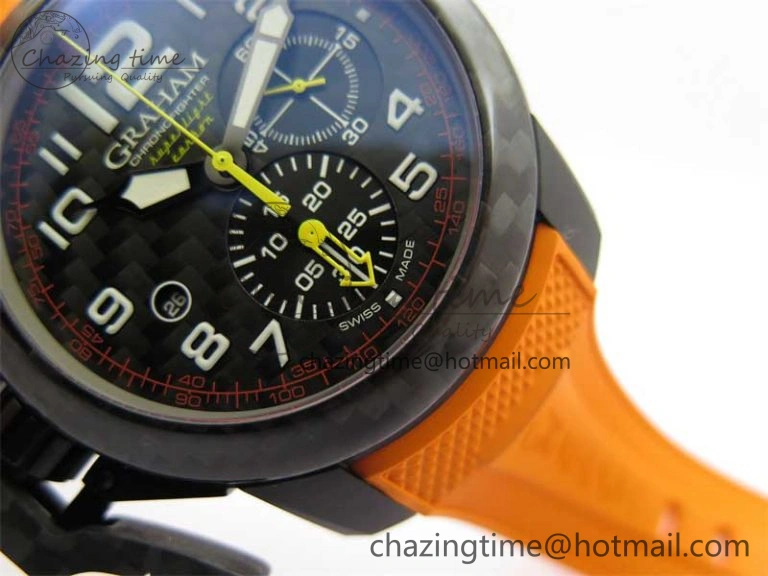 Chronofighter Superlight JKF 1:1 Best Edition on Orange Rubber Strap A TimelessDesign 6659
