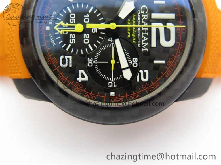 Chronofighter Superlight JKF 1:1 Best Edition on Orange Rubber Strap A TimelessDesign 6659