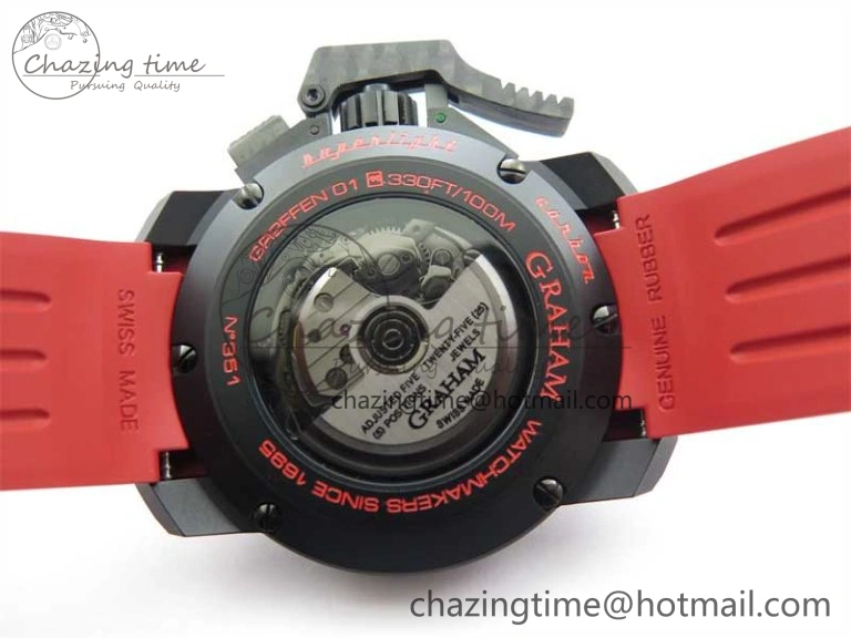 Reliable Chronofighter Superlight JKF 1:1 Best Edition on Red Rubber Strap A 6658
