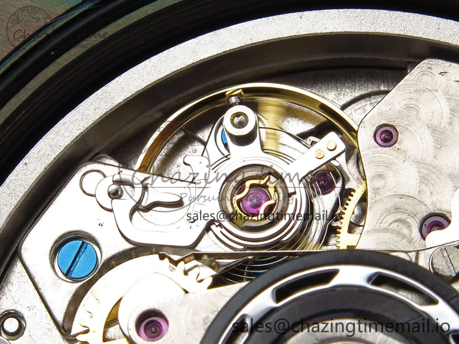 Vibrant Chronomat 44 Blacksteel APSF 1:1 Best Edition Black Dial on Gray Nylon Strap A 5496