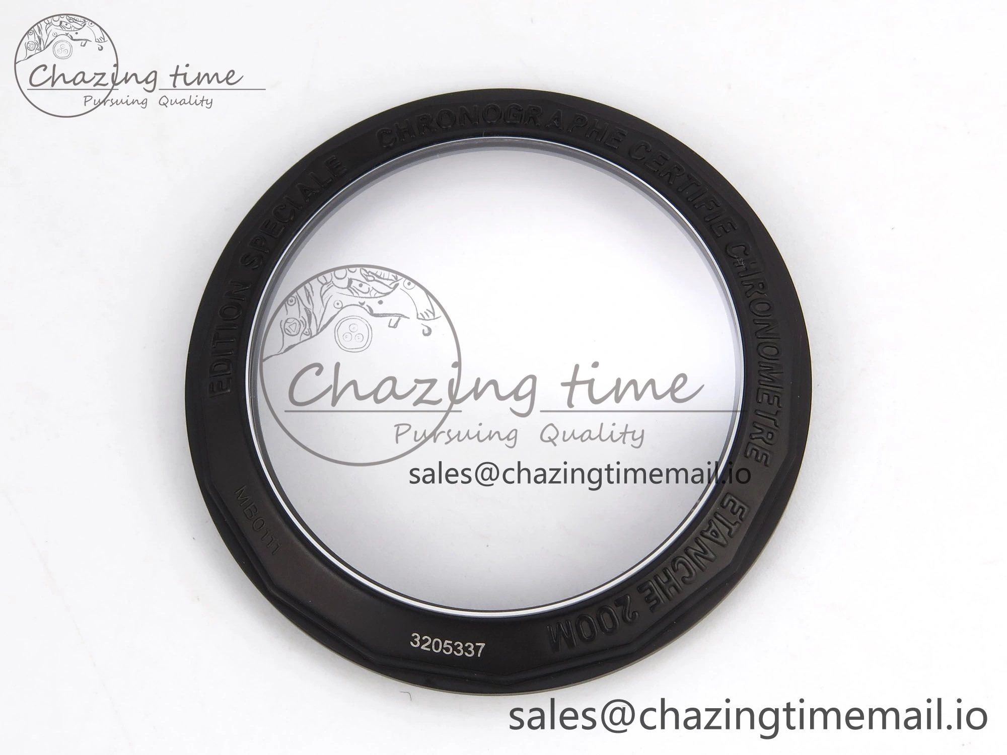 Vibrant Chronomat 44 Blacksteel APSF 1:1 Best Edition Black Dial on Gray Nylon Strap A 5496