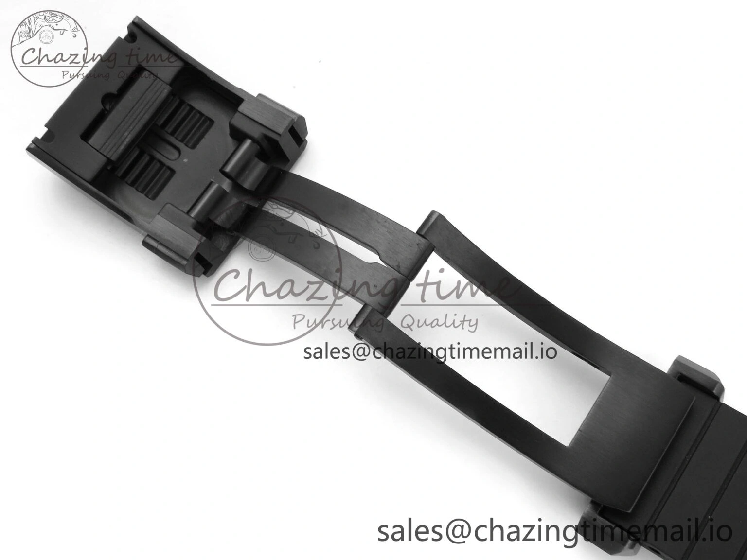 Vibrant Chronomat 44 Blacksteel APSF 1:1 Best Edition Black Dial on Gray Nylon Strap A 5496