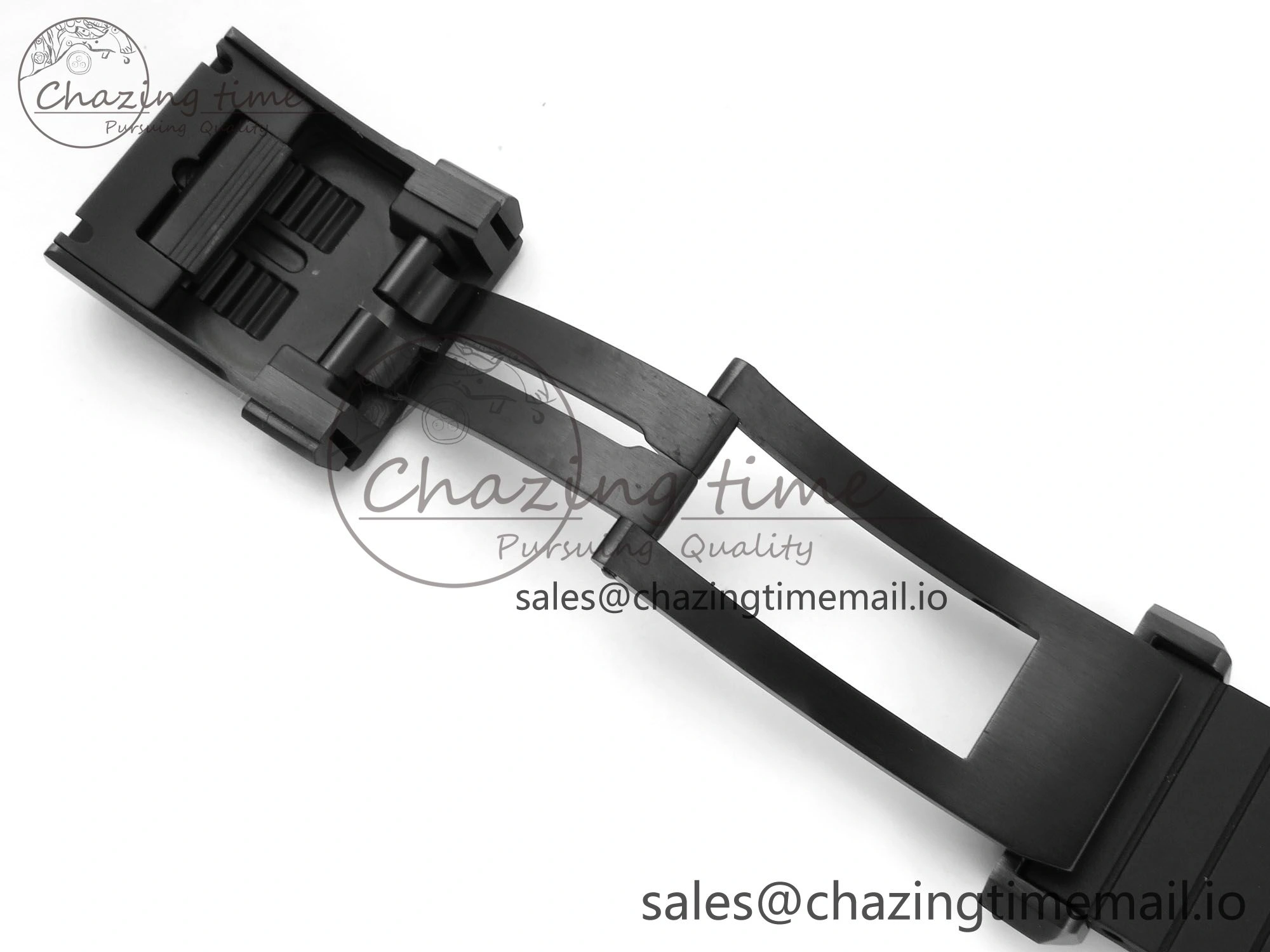 Vibrant Chronomat 44 Blacksteel APSF 1:1 Best Edition Black Dial on Gray Nylon Strap A 5496
