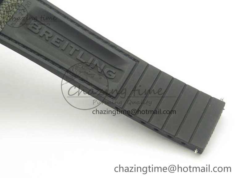Chronomat 44mm Blacksteel GF 1:1 Special Edition Black Dial on Black Rubber Strap A Bold 5614