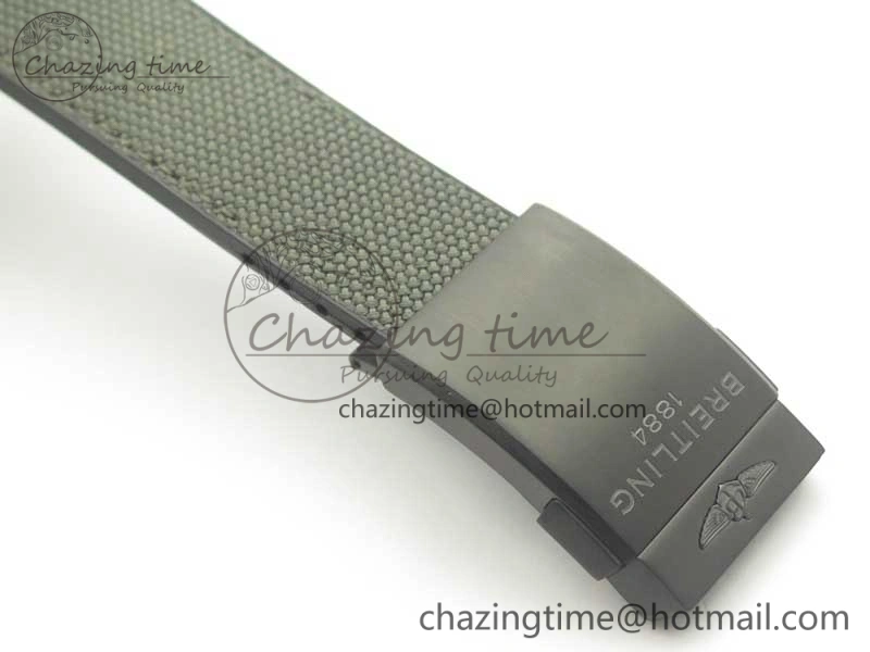 Chronomat 44mm Blacksteel GF 1:1 Special Edition Black Dial on Black Rubber Strap A Bold 5614