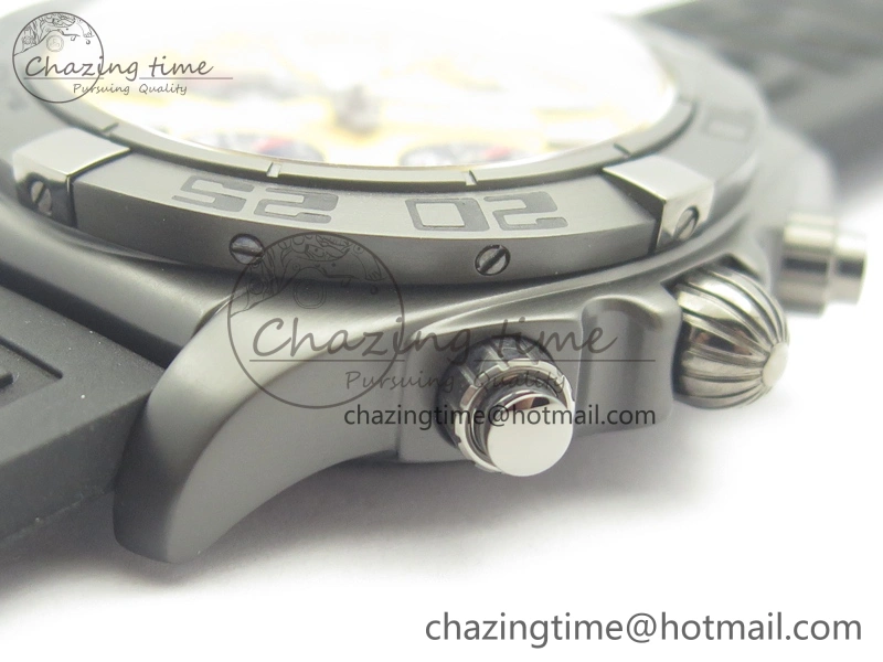 Modern Chronomat 44mm Blacksteel GF 1:1 Special Edition Yellow Dial On Black Rubber Strap A 5642