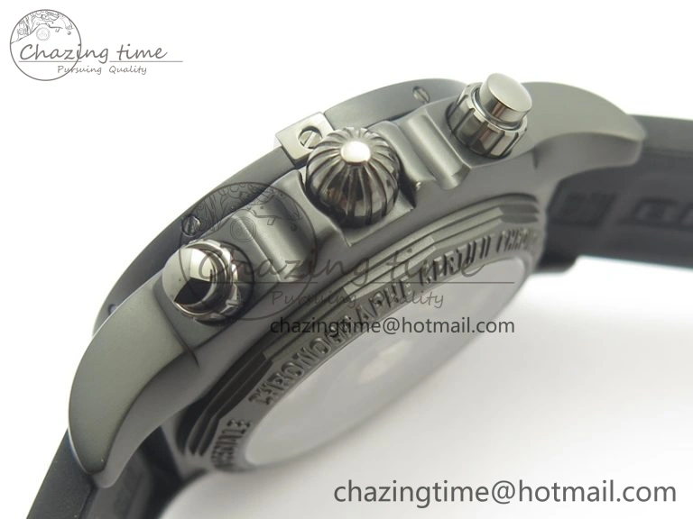 Modern Chronomat 44mm Blacksteel GF 1:1 Special Edition Yellow Dial On Black Rubber Strap A 5642