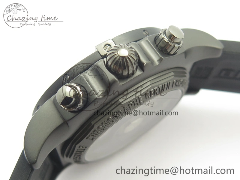 Modern Chronomat 44mm Blacksteel GF 1:1 Special Edition Yellow Dial On Black Rubber Strap A 5642