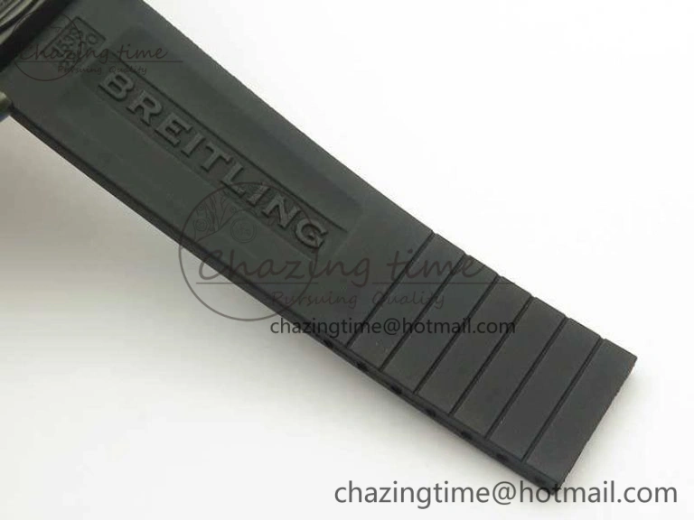 Modern Chronomat 44mm Blacksteel GF 1:1 Special Edition Yellow Dial On Black Rubber Strap A 5642