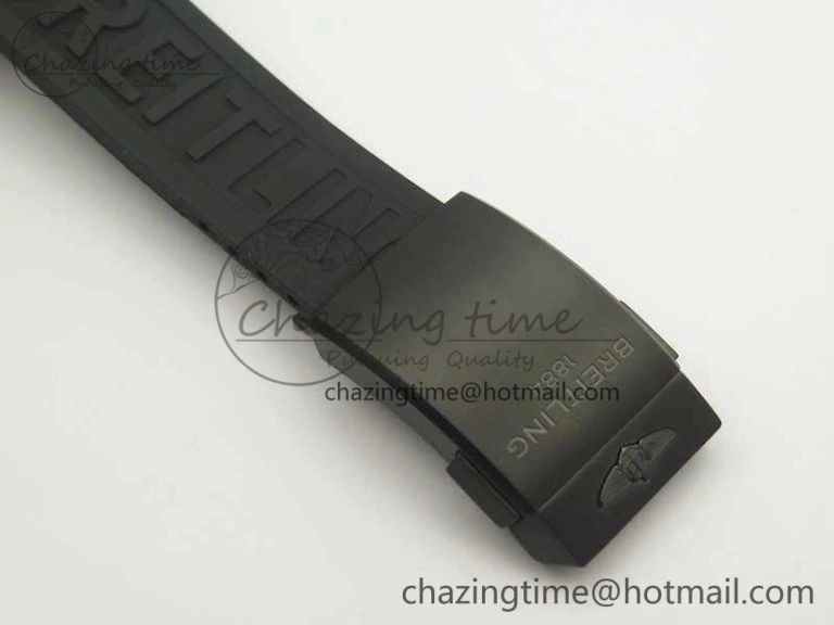 Modern Chronomat 44mm Blacksteel GF 1:1 Special Edition Yellow Dial On Black Rubber Strap A 5642