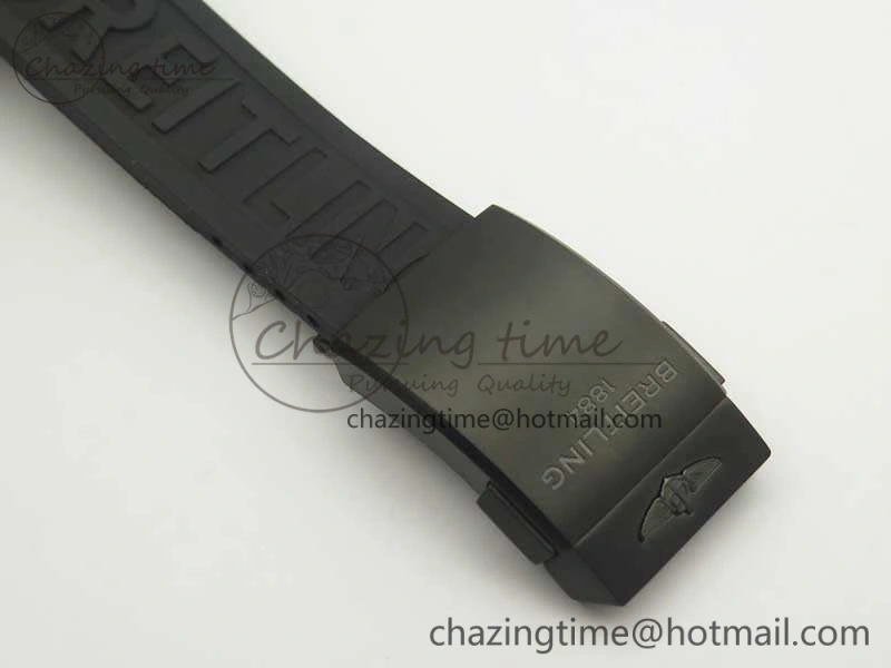 Modern Chronomat 44mm Blacksteel GF 1:1 Special Edition Yellow Dial On Black Rubber Strap A 5642