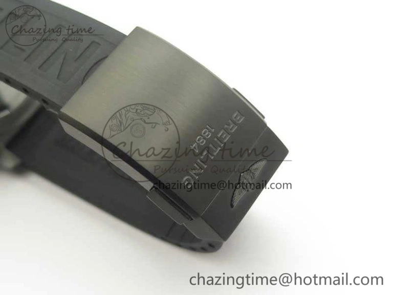 Modern Chronomat 44mm Blacksteel GF 1:1 Special Edition Yellow Dial On Black Rubber Strap A 5642