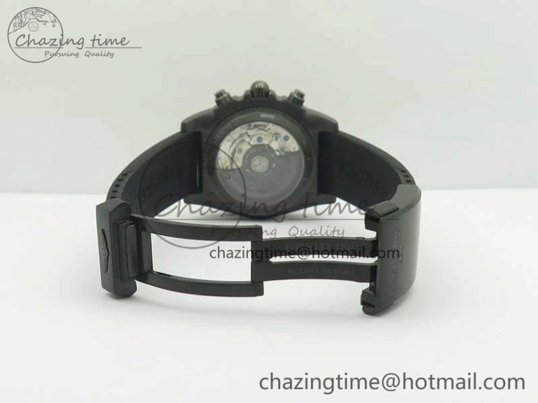 Modern Chronomat 44mm Blacksteel GF 1:1 Special Edition Yellow Dial On Black Rubber Strap A 5642
