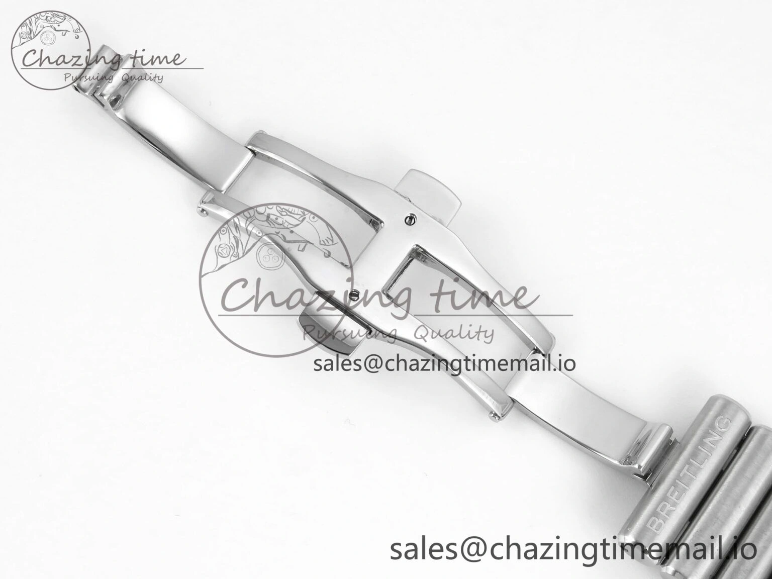 Lightweight Chronomat B01 42mm SS TF 1:1 Best Edition Black Silver Dial on SS Bracelet A7750 V 5466
