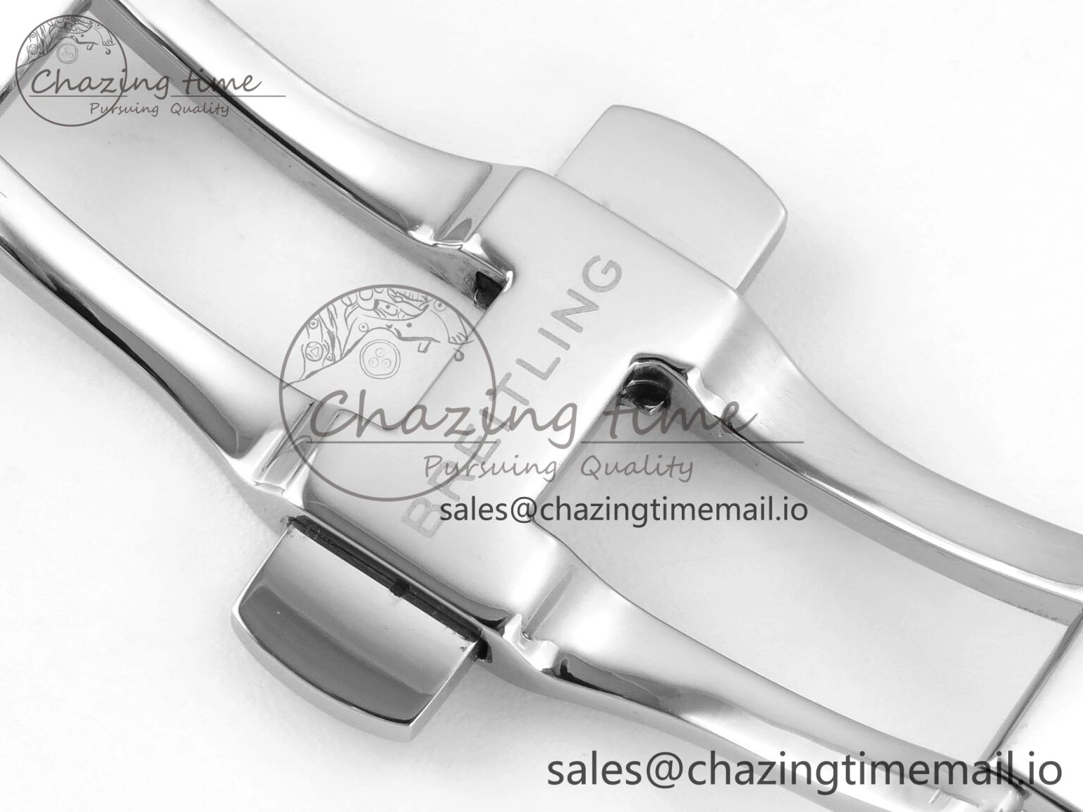 Lightweight Chronomat B01 42mm SS TF 1:1 Best Edition Black Silver Dial on SS Bracelet A7750 V 5466