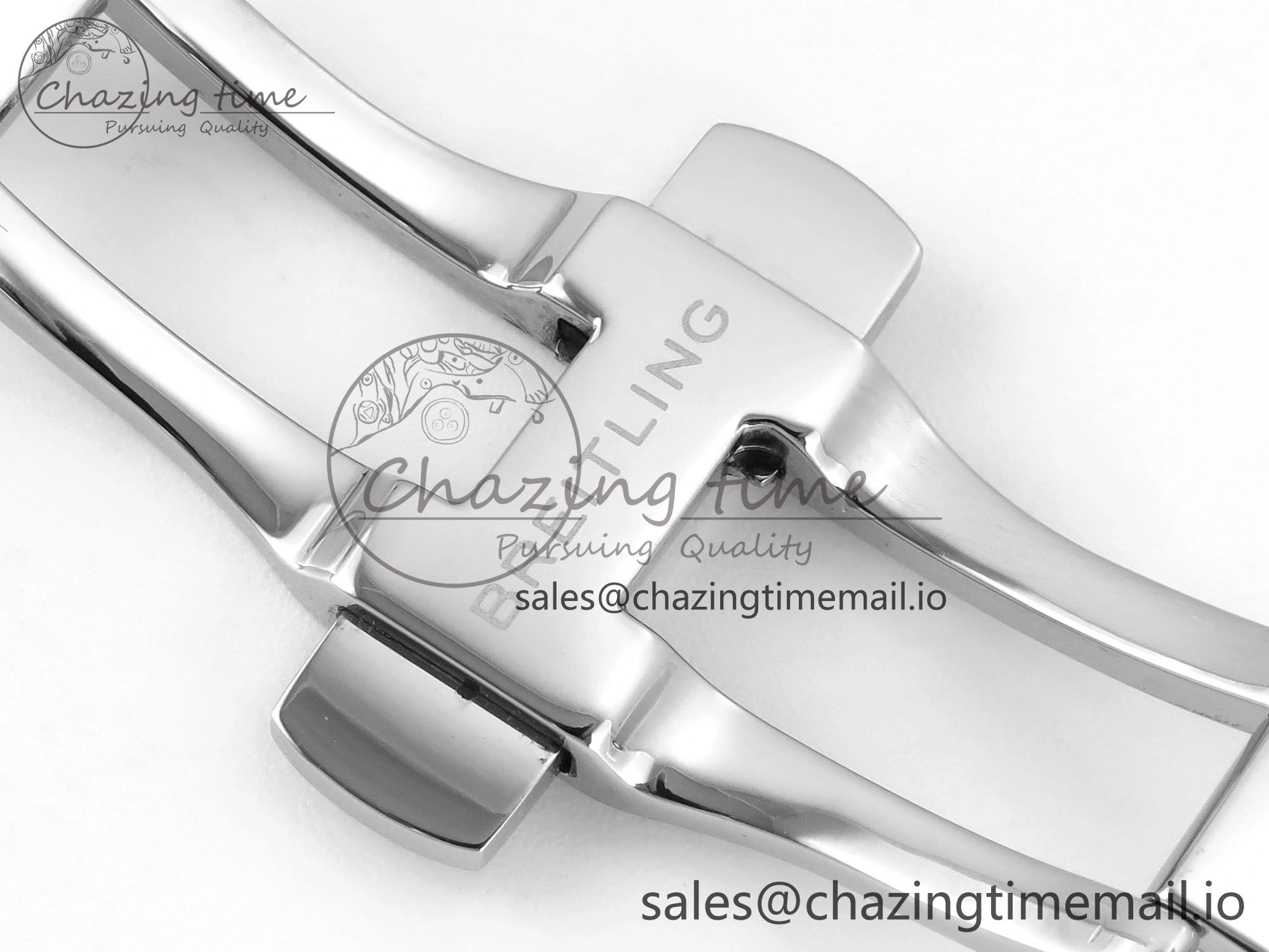 Lightweight Chronomat B01 42mm SS TF 1:1 Best Edition Black Silver Dial on SS Bracelet A7750 V 5466
