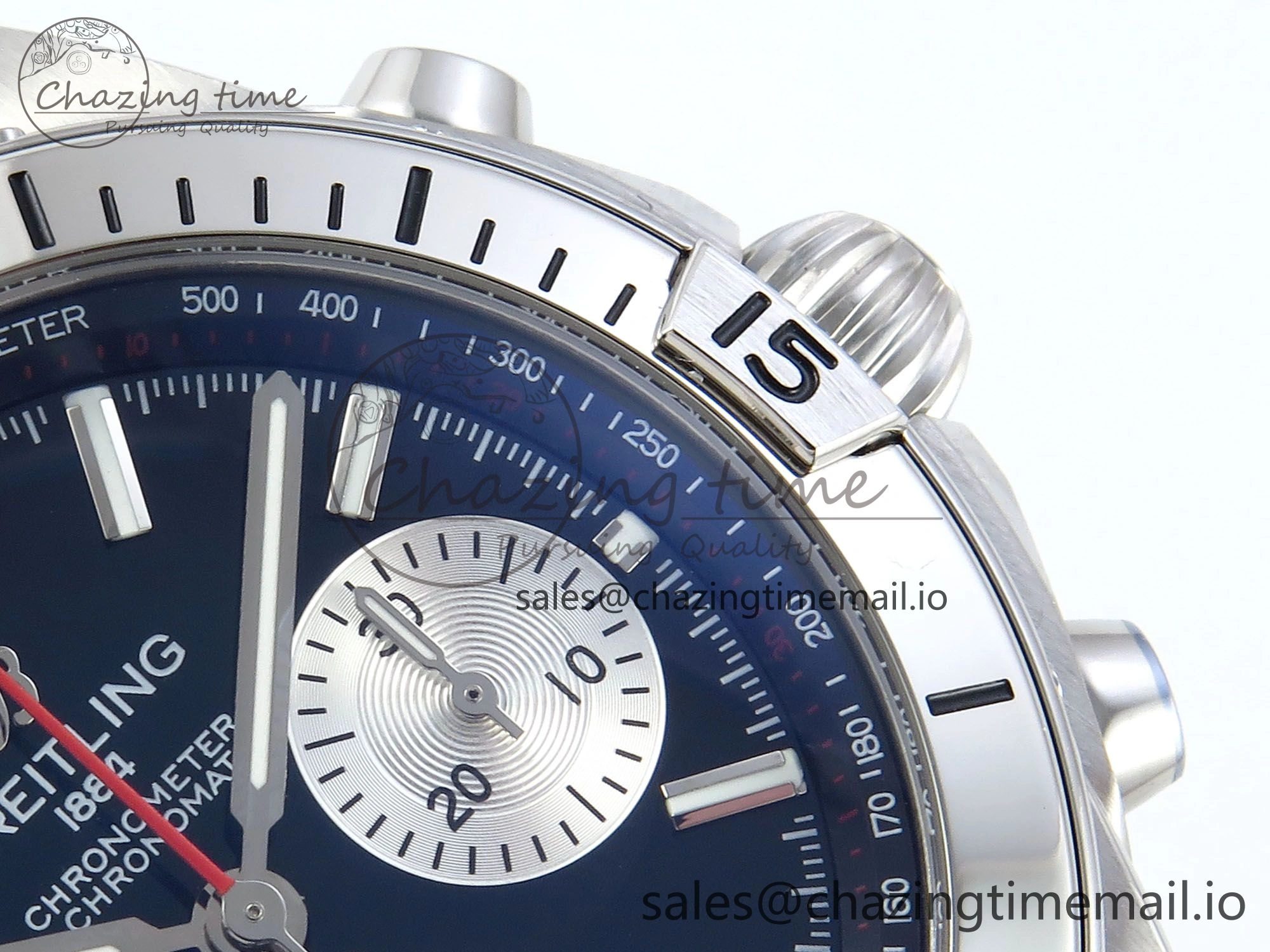 Lightweight Chronomat B01 42mm SS TF 1:1 Best Edition Black Silver Dial on SS Bracelet A7750 V 5466