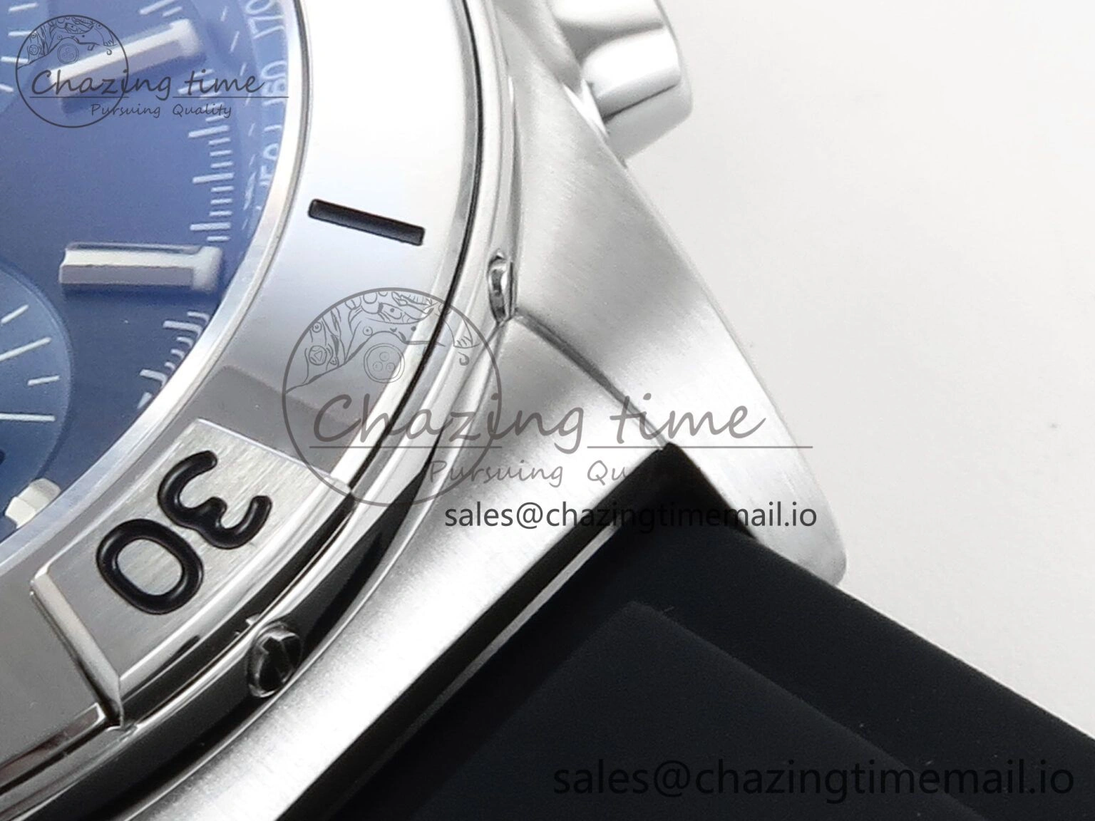 Unisex Chronomat B01 42mm SS TF 1:1 Best Edition Blue Dial on Black Rubber Strap A7750 V 5451
