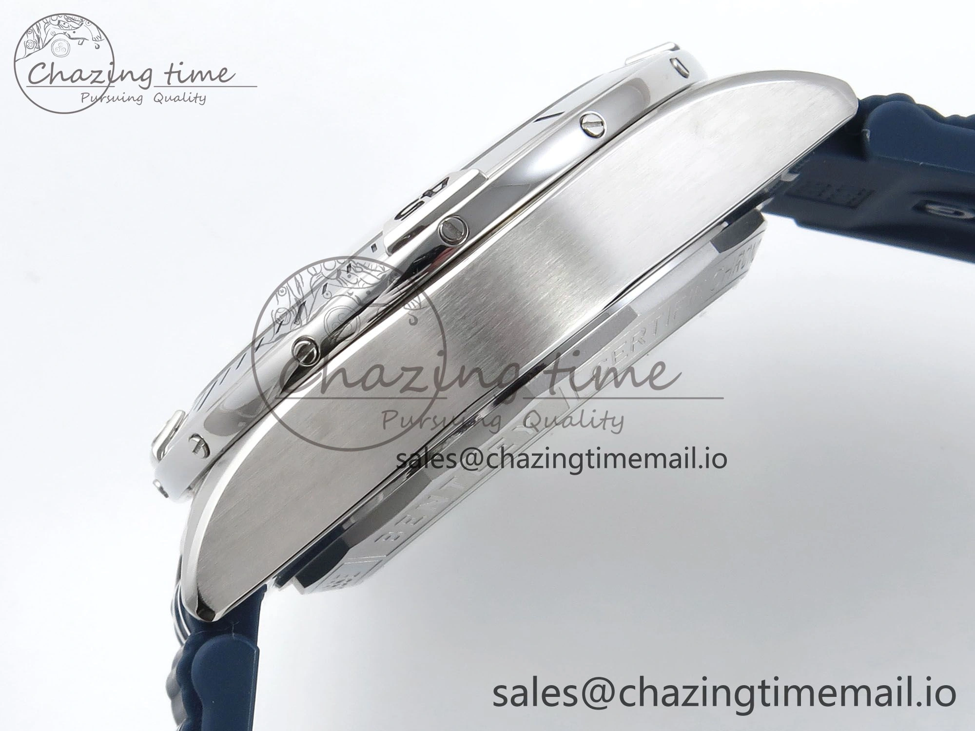 BestValue Chronomat B01 42mm SS TF 1:1 Best Edition Blue Dial on Blue Rouleaux Strap A7750 V 5439