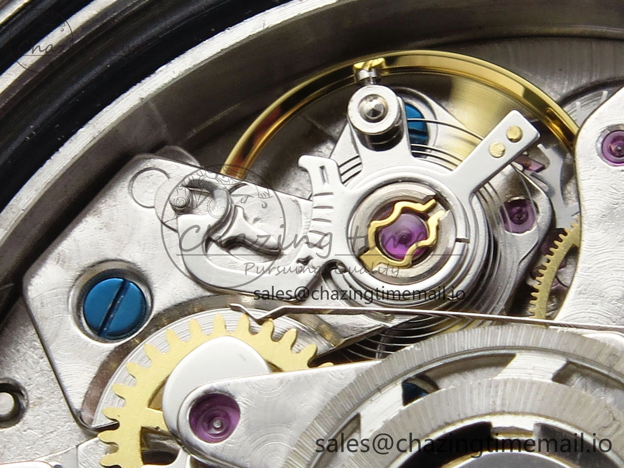 BestValue Chronomat B01 42mm SS TF 1:1 Best Edition Blue Dial on Blue Rouleaux Strap A7750 V 5439