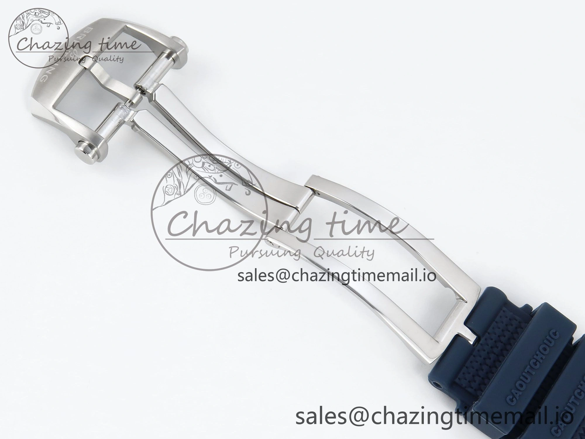 BestValue Chronomat B01 42mm SS TF 1:1 Best Edition Blue Dial on Blue Rouleaux Strap A7750 V 5439