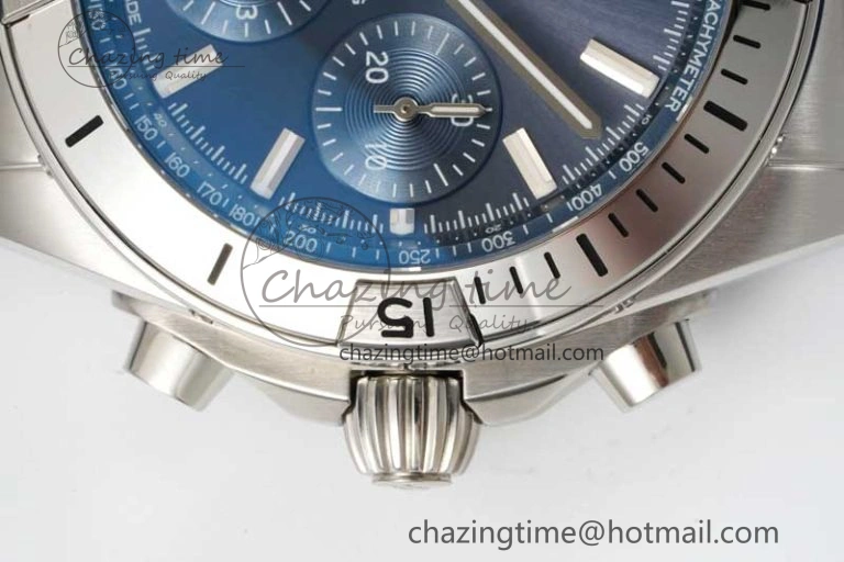 WaterResistant Chronomat B01 42mm SS TF 1:1 Best Edition Blue Dial on Blue Rubber Strap A 5525