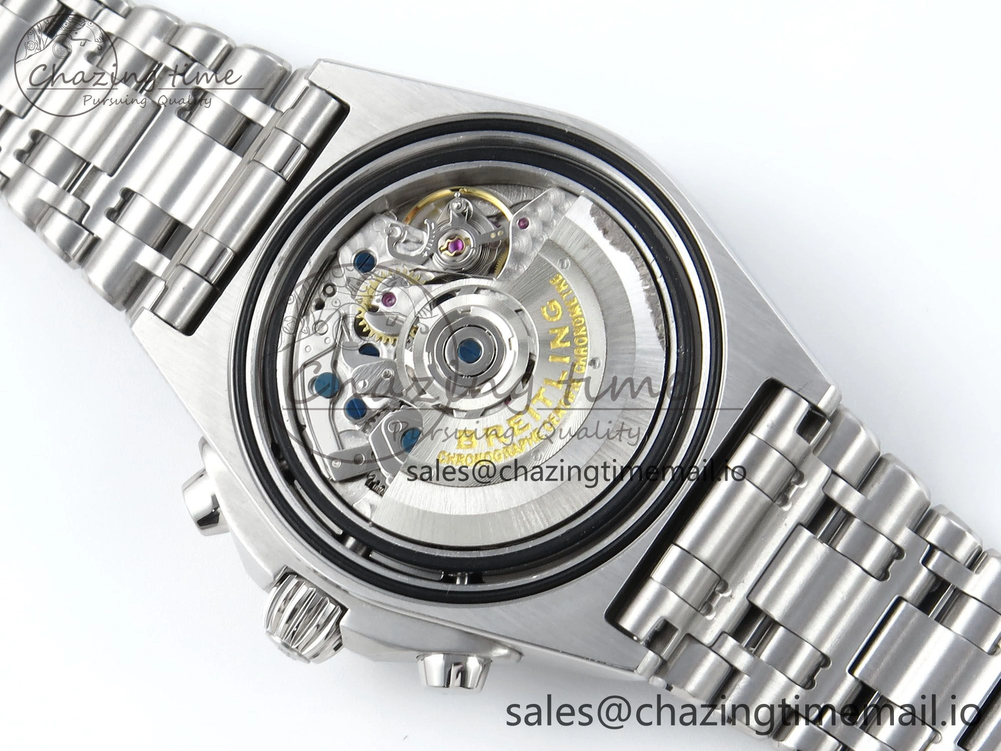Comfortable Chronomat B01 42mm SS TF 1:1 Best Edition Blue Dial on SS Bracelet A7750 V 5463