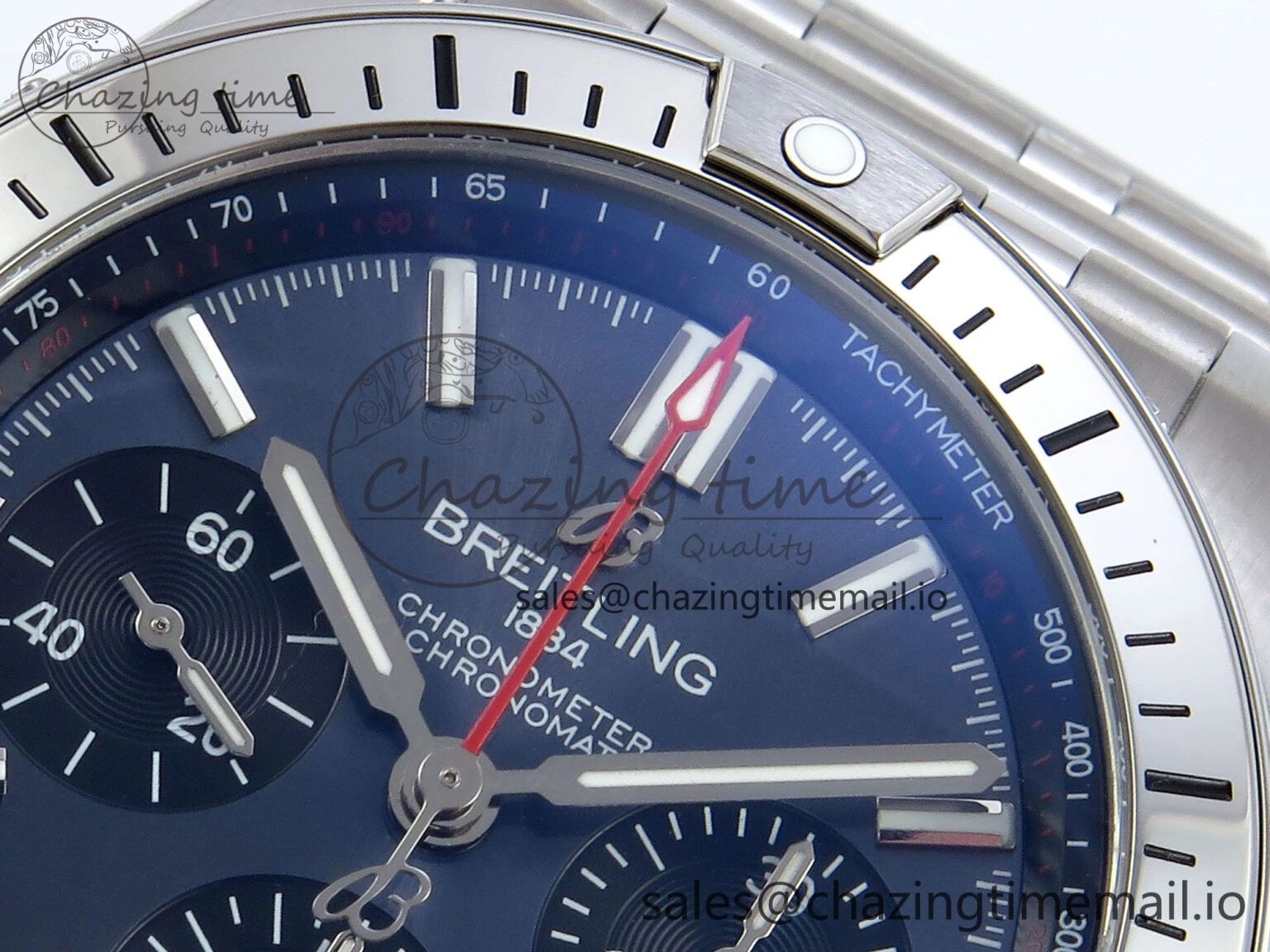 Comfortable Chronomat B01 42mm SS TF 1:1 Best Edition Blue Dial on SS Bracelet A7750 V 5463