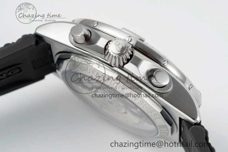 Chronomat B01 42mm SS TF 1:1 Best Edition Brown Dial on Black Rubber Strap A Bright 5539