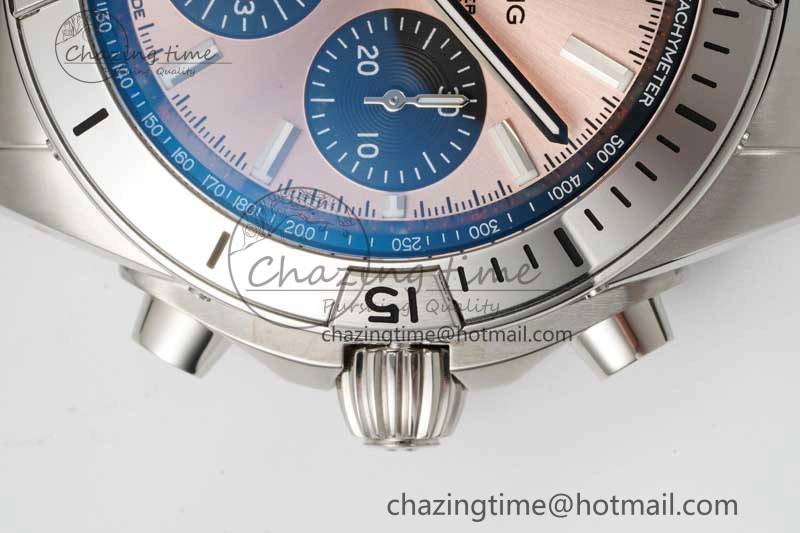 Chronomat B01 42mm SS TF 1:1 Best Edition Brown Dial on Black Rubber Strap A Bright 5539