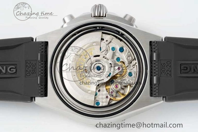 Chronomat B01 42mm SS TF 1:1 Best Edition Brown Dial on Black Rubber Strap A Bright 5539