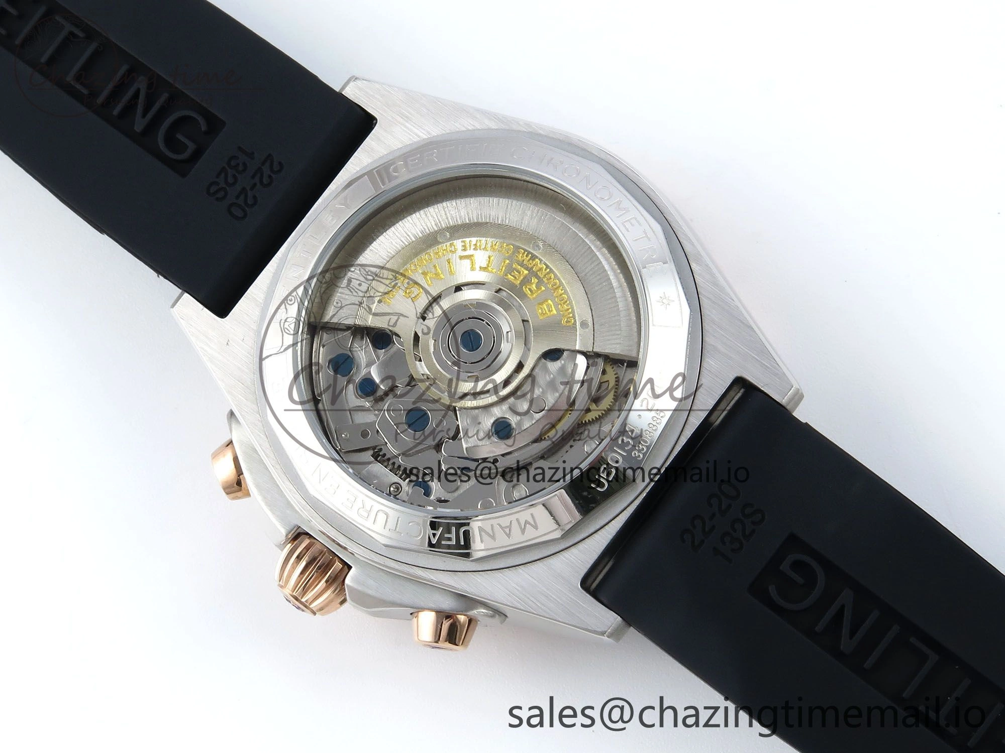 Chronomat B01 42mm SS TF 1:1 Best Edition Gray Dial on Black Rubber Strap A7750 V Contemporary 5444