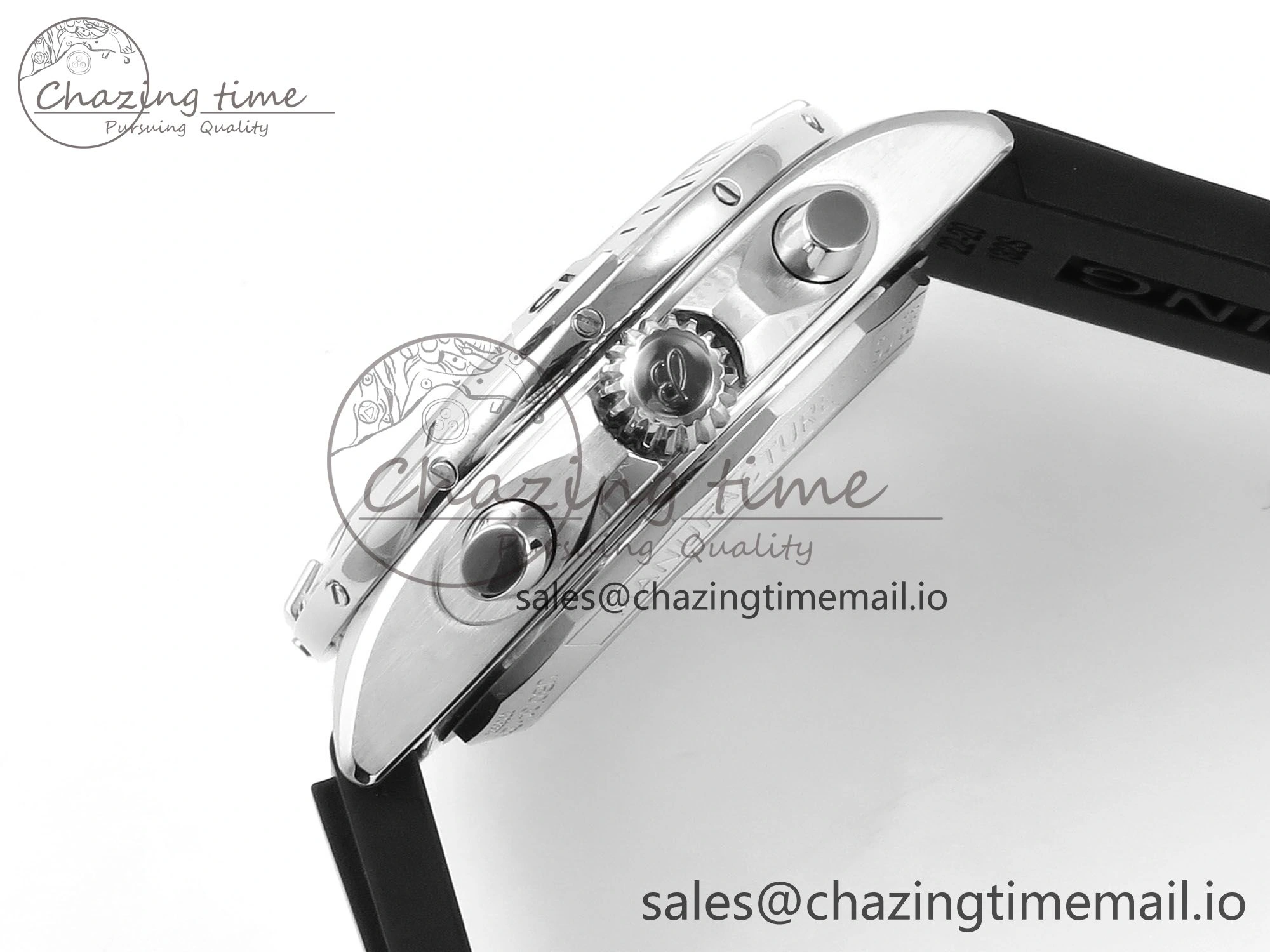 Chronomat B01 42mm SS TF 1:1 Best Edition Gray Dial on Black Rubber Strap A7750 V Contemporary 5444