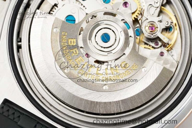 Compact Chronomat B01 42mm SS TF 1:1 Best Edition Green Dial on Black Rubber Strap A 5526