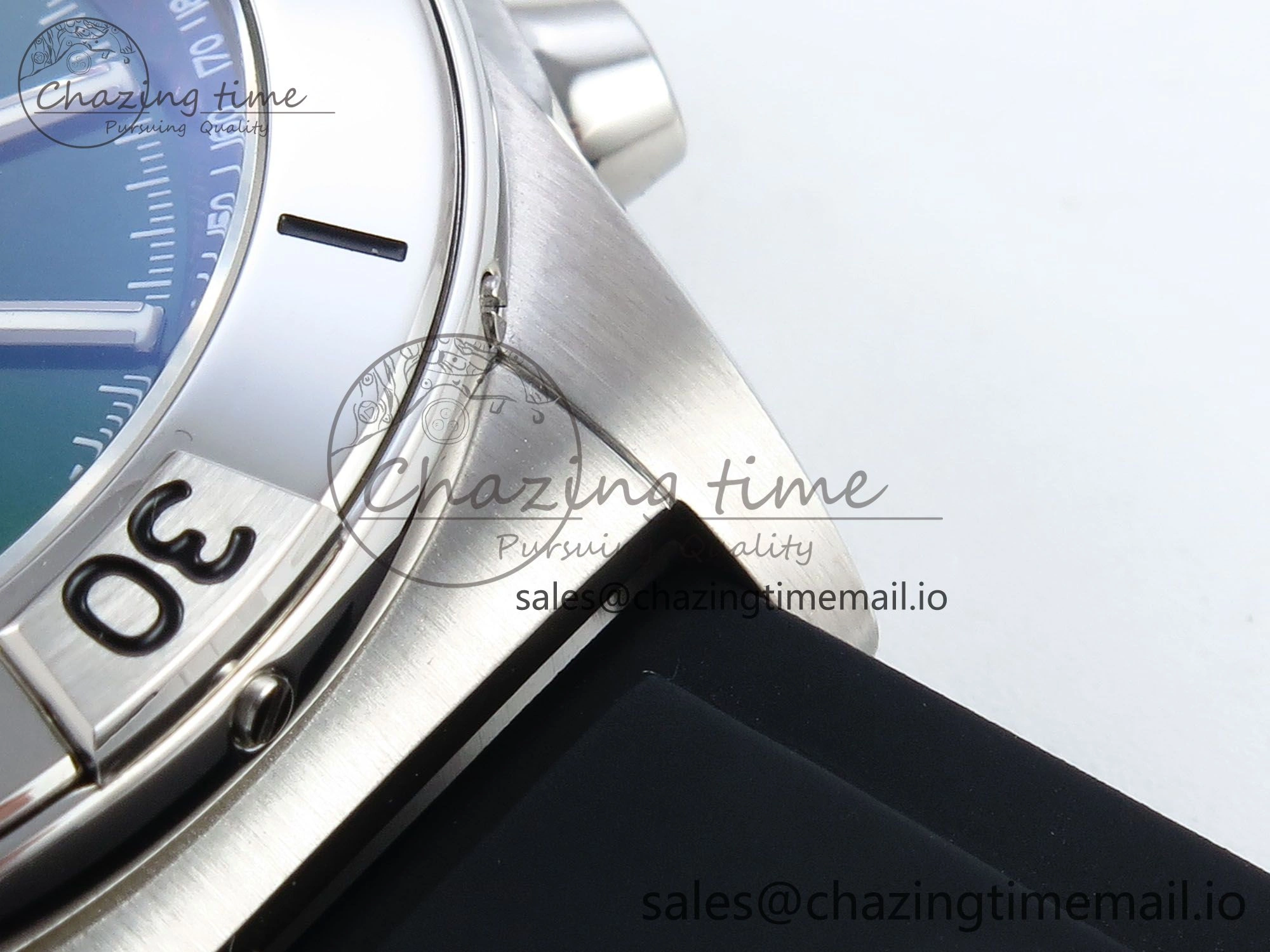 Chronomat B01 42mm SS TF 1:1 Best Edition Green Black Dial on Black Rubber Strap A7750 V Bold 5448