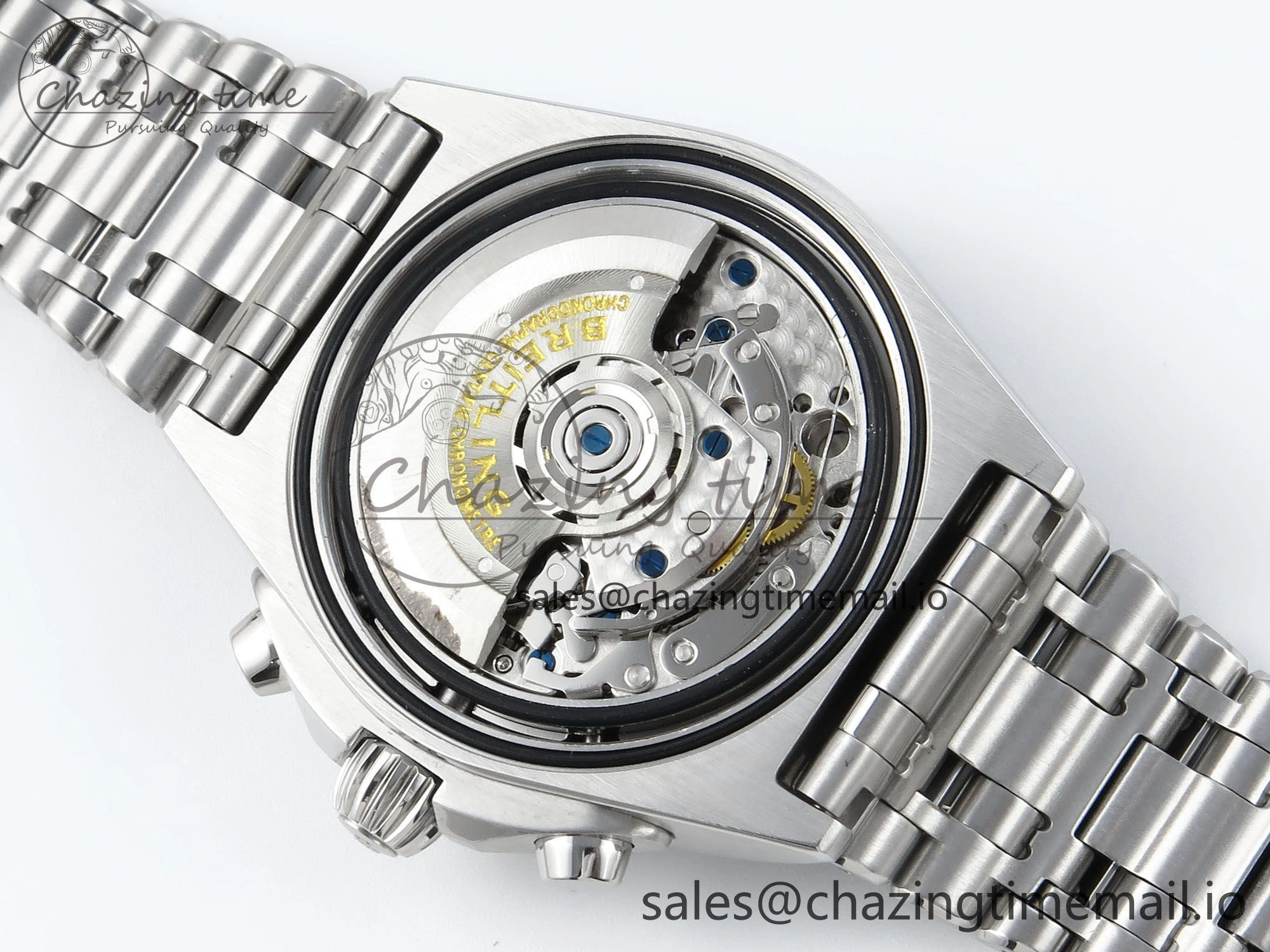 Chronomat B01 42mm SS TF 1:1 Best Edition RG Black Dial on SS Bracelet A7750 V Breathable 5468