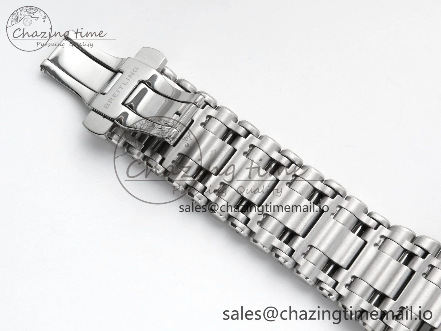 Chronomat B01 42mm SS TF 1:1 Best Edition RG Black Dial on SS Bracelet A7750 V Breathable 5468