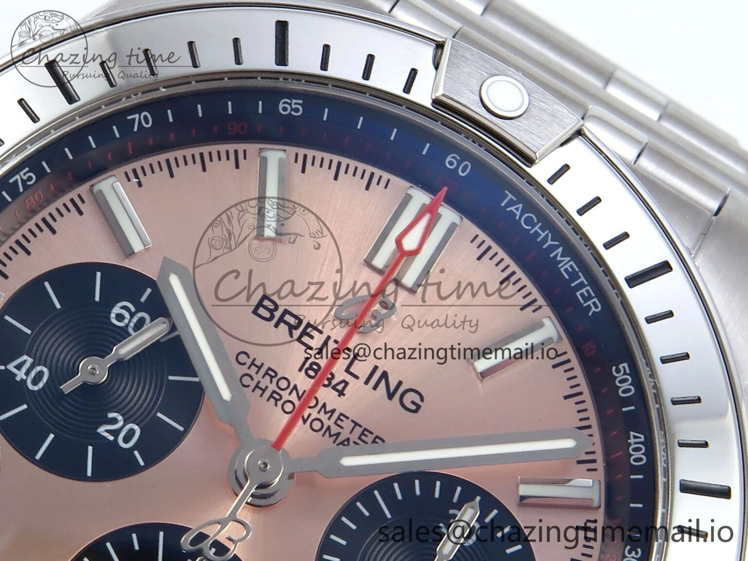 Chronomat B01 42mm SS TF 1:1 Best Edition RG Black Dial on SS Bracelet A7750 V Breathable 5468