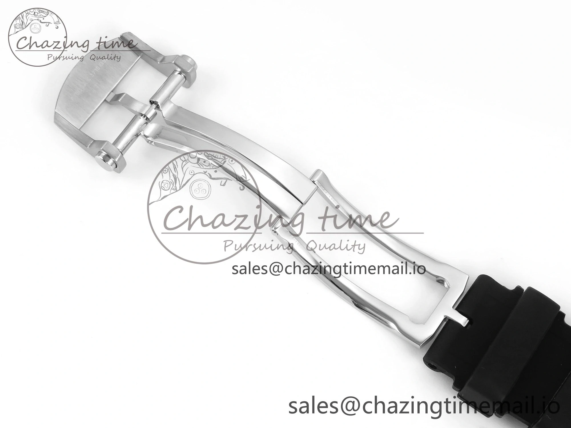 Chronomat B01 42mm SS TF 1:1 Best Edition Silver Dial on Black Rouleaux Strap A7750 V TechFriendly 5441