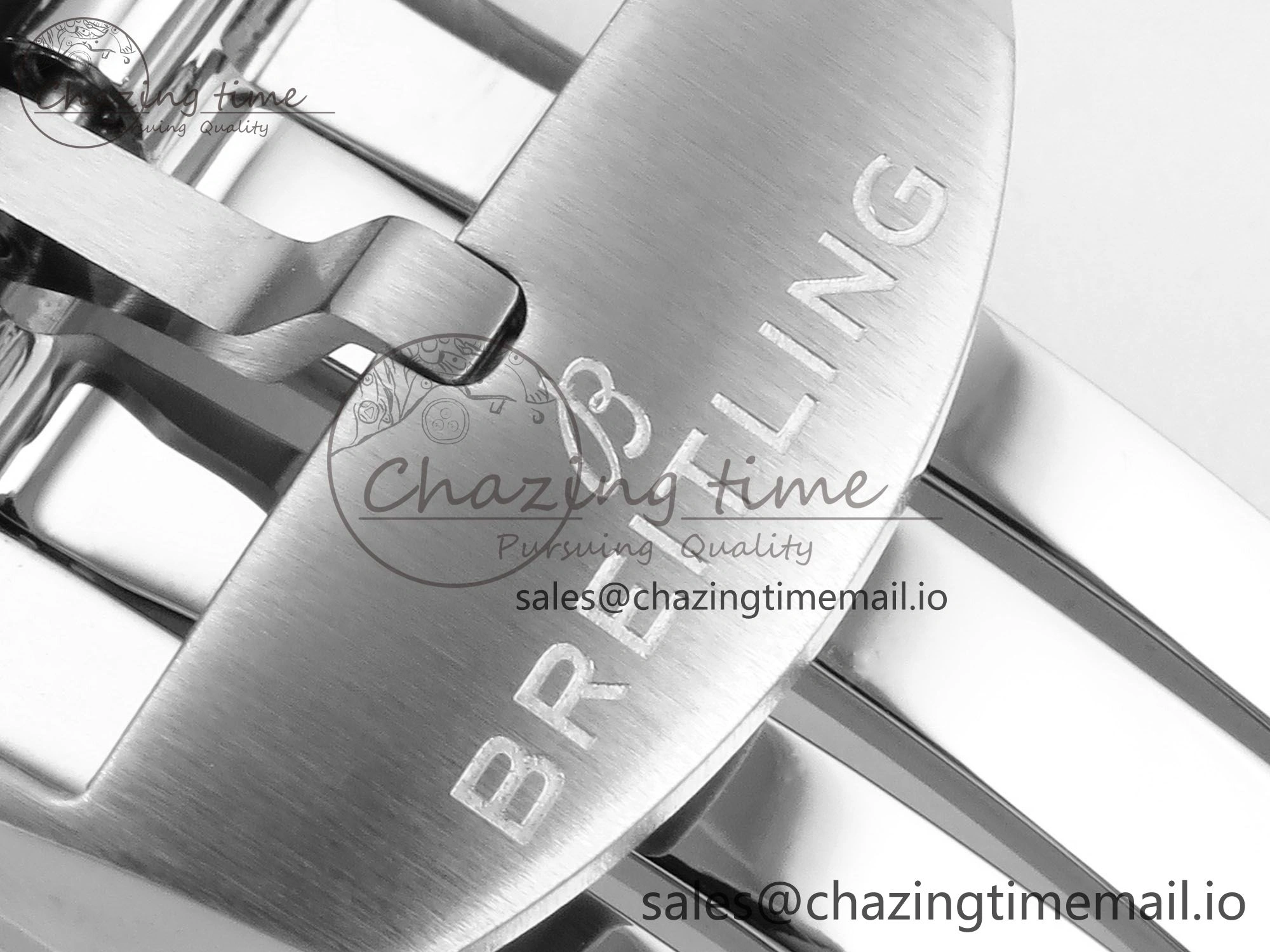 Chronomat B01 42mm SS TF 1:1 Best Edition Silver Dial on Black Rouleaux Strap A7750 V TechFriendly 5441