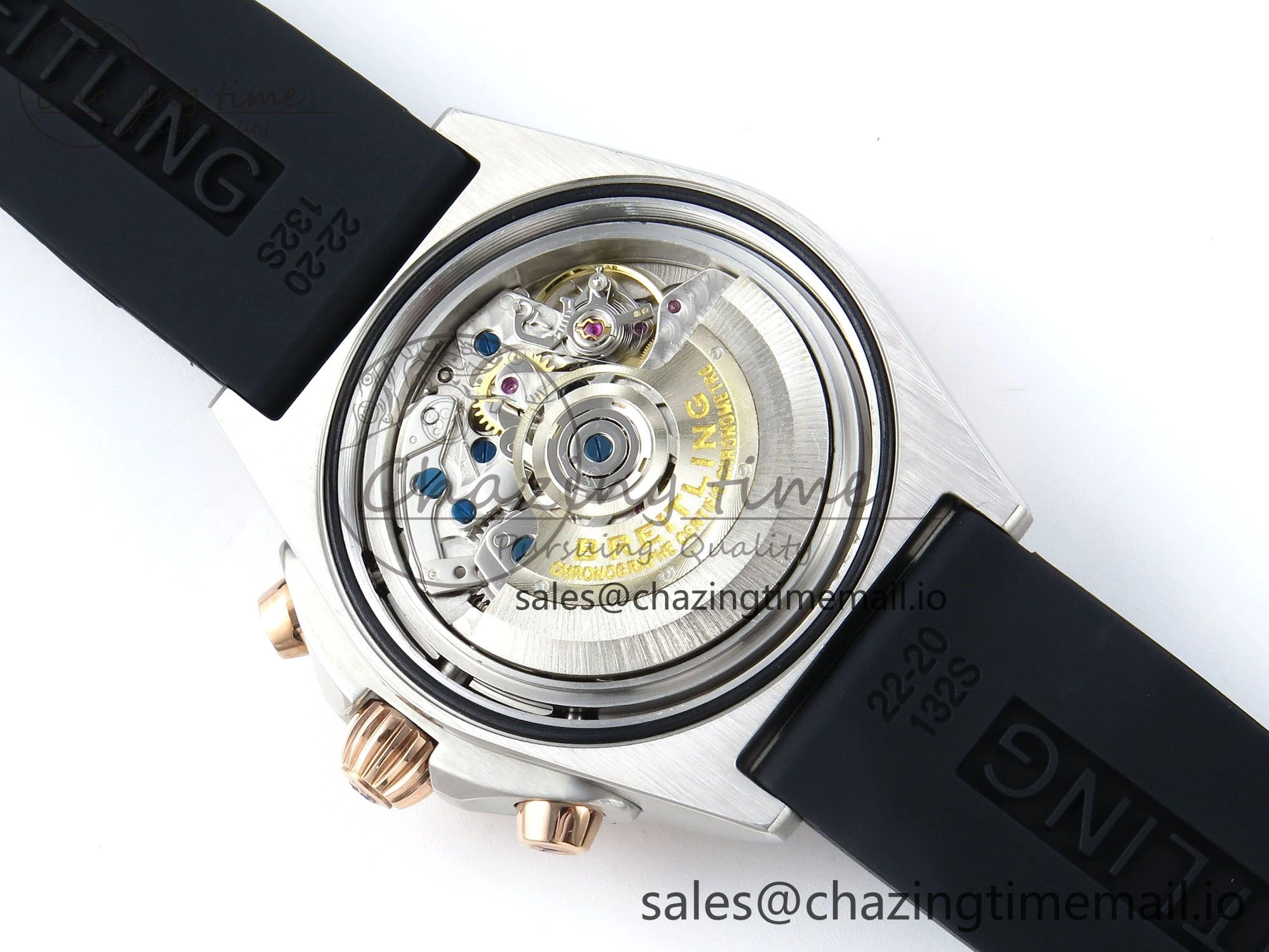 Chronomat B01 42mm SS TF 1:1 Best Edition Silver Dial on Black Rubber Strap A7750 V Supportive 5457